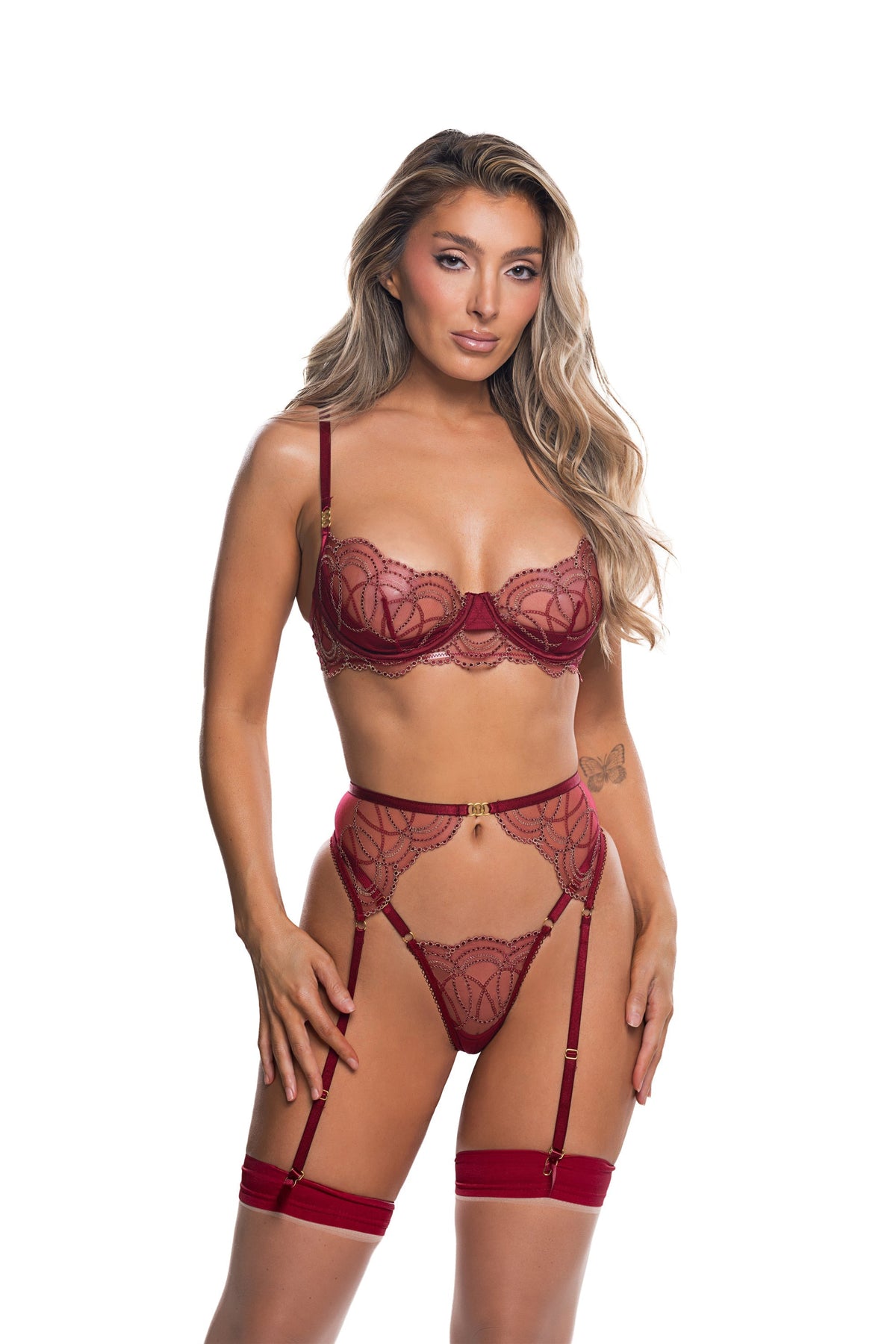 Crimson Belle Bra Set