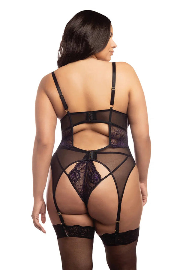 Plus Size Plum Merrywidow Set