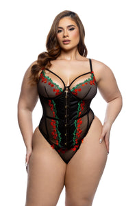 Plus Size Cherry Corset
