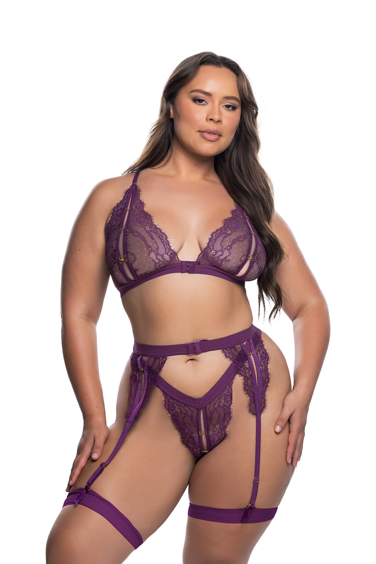 Plus Size Royal Bra Set