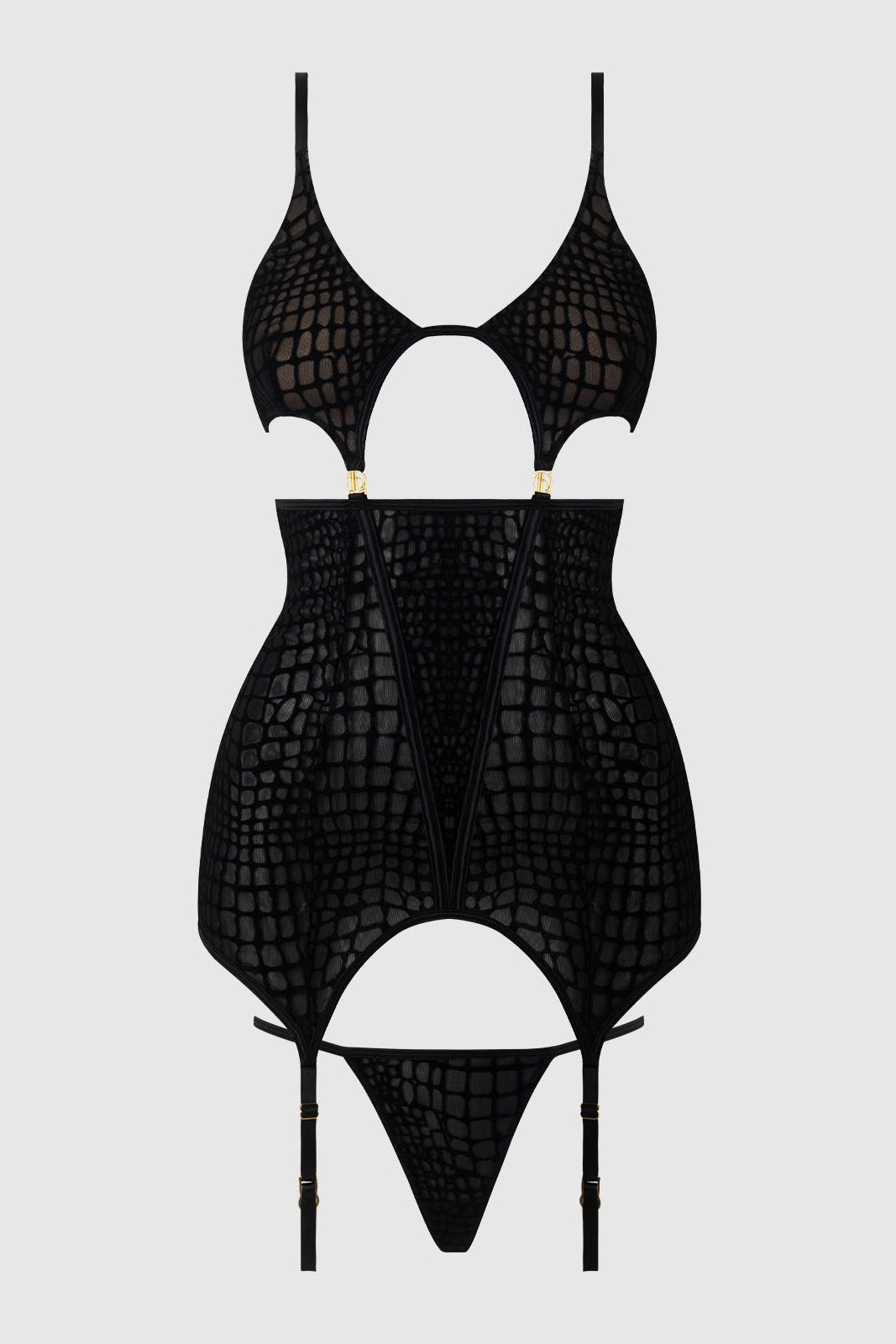Plus Size Snake Velvet Chemise