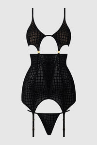 Plus Size Snake Velvet Chemise