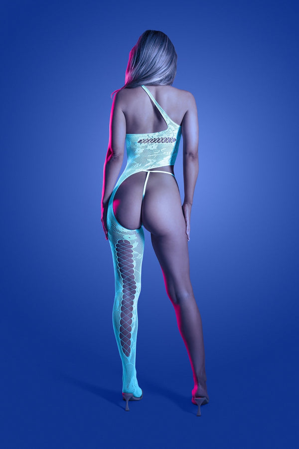 Lights Get Low Bodystocking in white back view