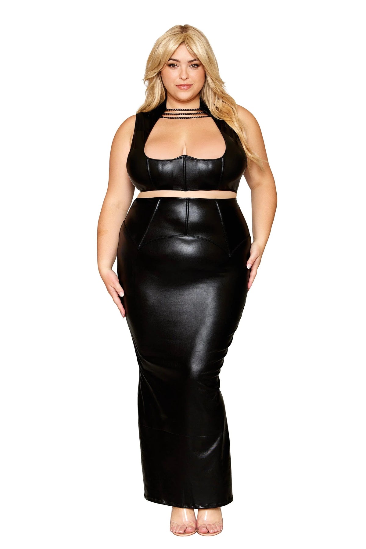 Plus Size Alia Leather Set