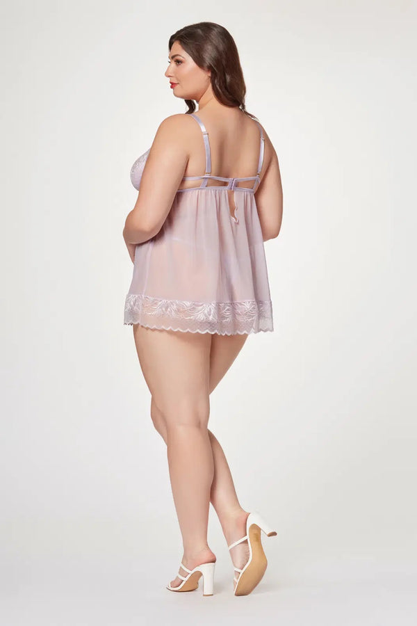 Plus Size Lavender Babydoll