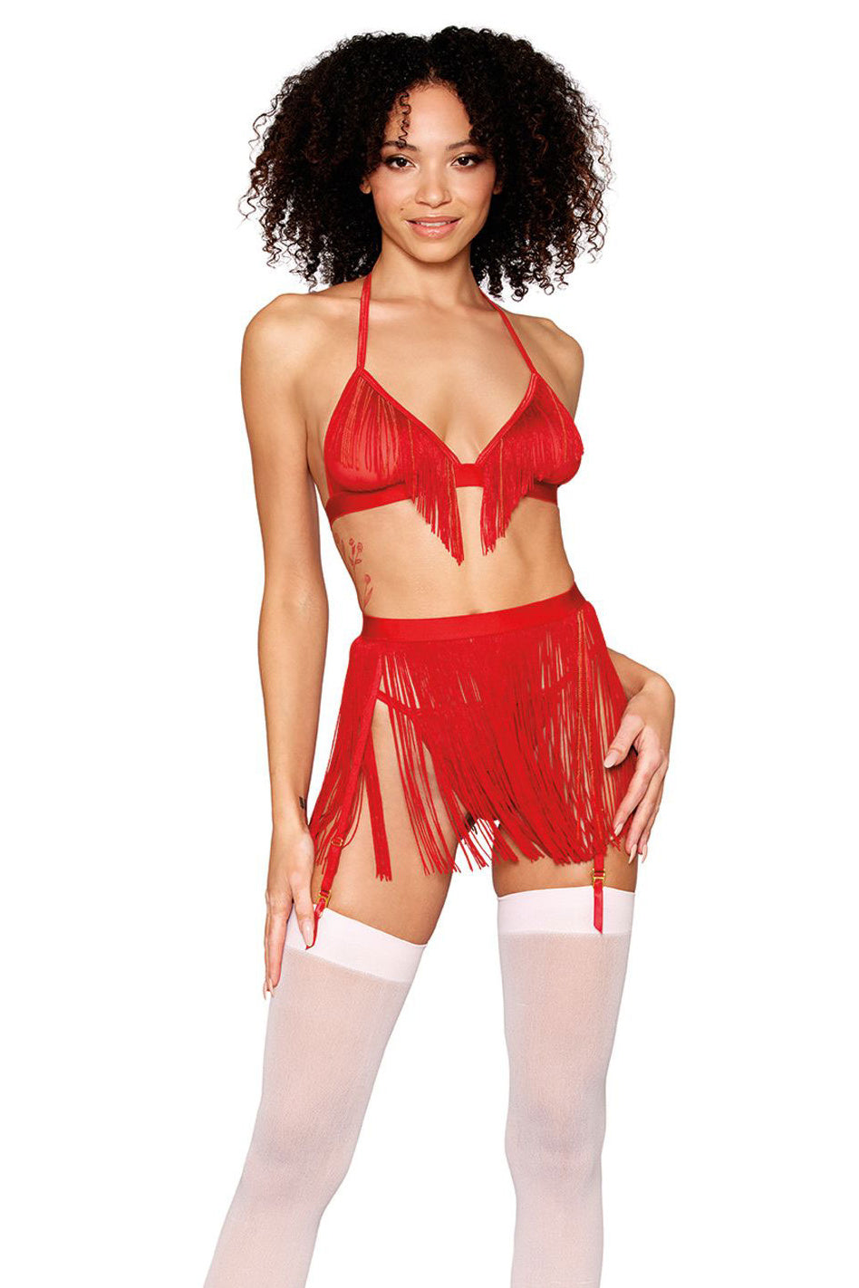 Red Fringe Set