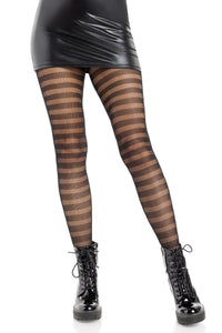 Striped Net Tights