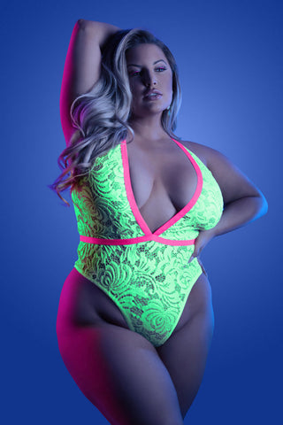 Plus Size Electric In Love Teddy