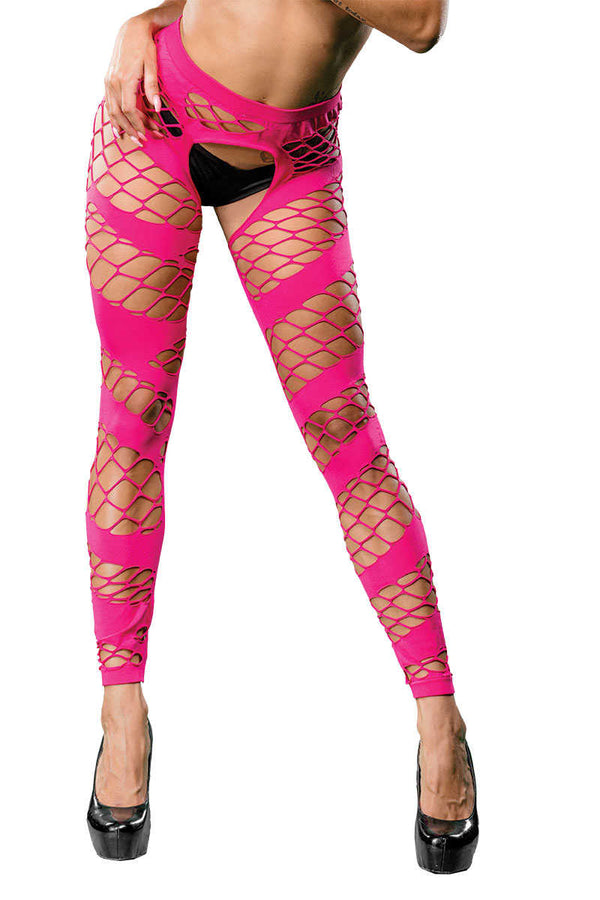 hot pink fishnet tights