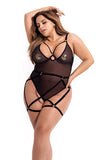 plus size strappy teddy