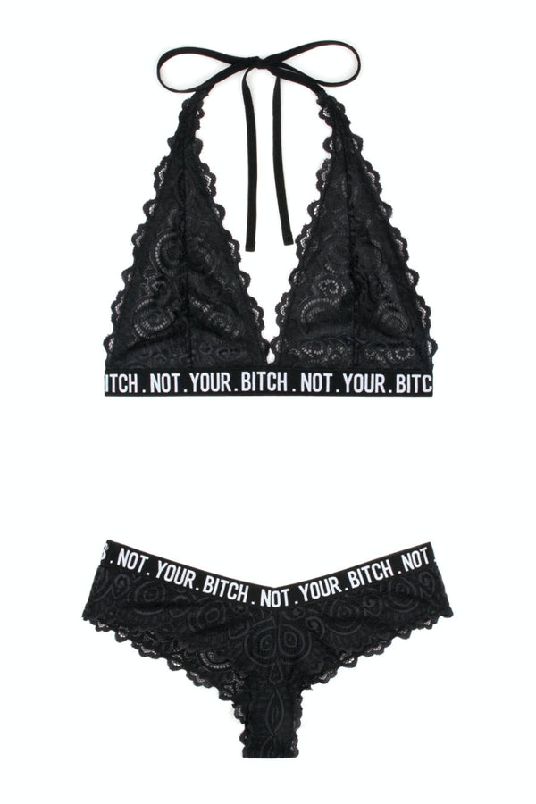 not your bitch lace bralette